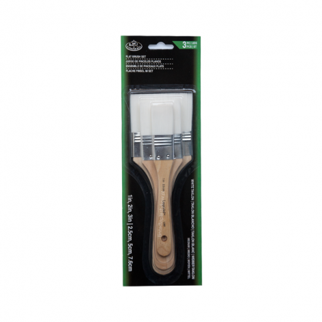 Pędzel R&L Syntetyk Płaski, biały, 7.6cm